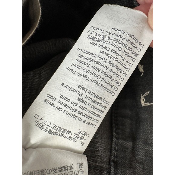 Madewell 10" High-Rise Skinny Black Jeans Button Fly Raw Hem Women Size 26p - Picture 10 of 13